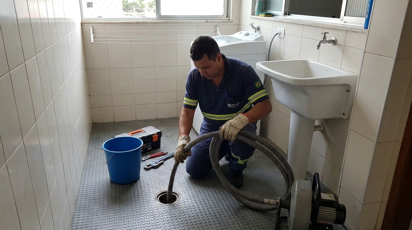 Desentupimento de ralo residencial em Santo André‑SP