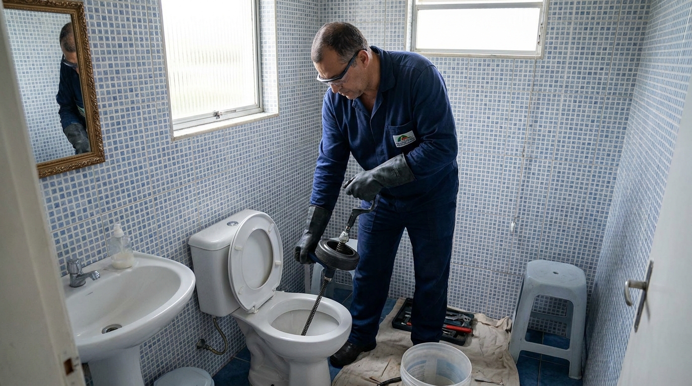 Desentupimento de vaso profissional em Anápolis‑GO